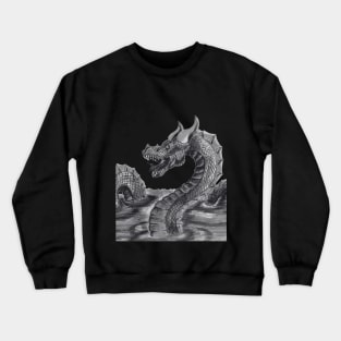 Black and White Dragon Crewneck Sweatshirt